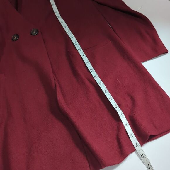 J. Crew Sweater Womens Medium Burgundy Cardigan 100% Cotton Long Length - Picture 9 of 9